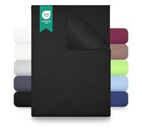 GREEN MARK Textilien Classic Sábana | Sábana | Manta 100% algodón sin elástico en Muchos tamaños y Colores Tamaño: 240x275 cm, Negro