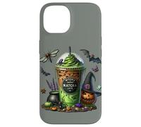 Green Matcha Latte Cup For Fall & Halloween Mom Witch Coffee Carcasa para iPhone 14