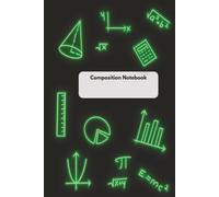 Green Math Composition Notebook: College Ruled Notebook | 6 x 9 inches | 100 Pages