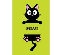 Green miau black cat: dotted pages