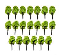 Green Model Trees 1:100 Scale 20 Pack Plastic Miniature For Train Sets Railroad Diorama Wargame Scenery And Building Models
