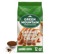 Green Mountain Coffee - Crema de vainilla y caramelo, molida, regular, tostado ligero, bolsa de 12 onzas