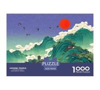 Green Mountains 1000 Stück Premium-Karton Puzzle Sunrise Stressabbau Kreatives Spiel Puzzles Als Wohnaccessoires 70x50cm/1000pcs Green Mountains 1000 Stück Premium-Karton Puzzle Sunrise Stressabbau K