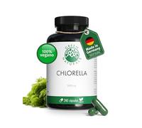 Green Naturals® Chlorella - Alta Dosis: 2400mg - 240 cápsulas con alta dosis de polvo de chlorella - Vegano, sin gluten y sin aditivos - Suministro para 2 meses