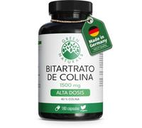 Green Naturals Colina Bitartrato 1.500 mg - 180 cápsulas veganas