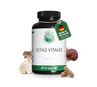Green Naturals Complejo 7 Hongos Medicinales alta dosis - 1 050 mg/dosis (150 mg de Reishi, Cordyceps, Shiitake, Maitake, Hericium, Agaricus, Chaga) - vegano, sin aditivos - 180 cápsulas