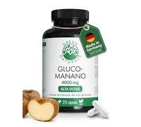 Green Naturals® Glucomanano - 4000 mg glucomanano por dosis diaria - Extracto de konjac 4200 mg - 270 cápsulas para 45 días - Sin aditivos - 270 cápsulas (45 días)