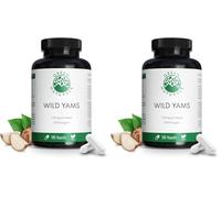 Green Naturals® Ñame silvestre (Wild Yam)- Altamente dosificadas: 1100 mg por dosis diaria y 220 mg de diosgenina por dosis diaria - Suministro para 3 meses (180 cápsulas) (Paquete de 2)