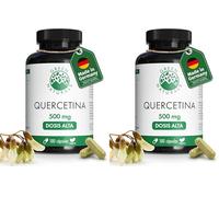 Green Naturals® Quercetina de alta dosis - 500 mg de extracto natural de Sophora japonica - 100% vegana & sin aditivos - 180 cápsulas (6 meses) (Paquete de 2)