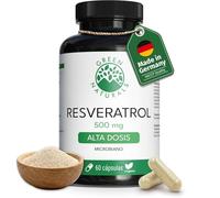 Green Naturals Trans-Resveratrol 500 mg - Pureza >98% - 60 cápsulas