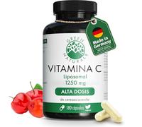 Green Naturals® Vitamina C liposomal 1.250 mg - Máxima biodisponibilidad y absorción - Con acerola (cereza) - 180 cápsulas veganas