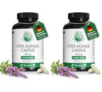 Green Naturals® Vitex Agnus Castus - Alta dosis 20 mg (extracto 5:1 : 100 mg por cápsula) - 100% vegano & sin aditivos - 180 cápsulas (6 meses) (Paquete de 2)