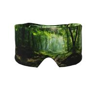 Green Nature - Orejeras para dormir con estampado de naturaleza, máscara de ojos para adultos, perfecta para viajes, camping, meditación