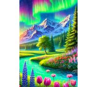 Green Of Aurora: Size 6" x 9" (365 lined pages) Hard Cover Notebook