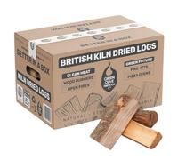 Green Olive Firewood Troncos de Madera Seca al Horno, Caja de 17,5 l, Secos y listos para Quemar, Apto para Estufas de leña, quemadores de leña, fogatas Abiertas, hogueras y hornos de Pizza