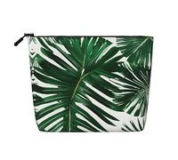 Green Palm Leafs - Neceser de viaje versátil para maquillaje, perfecto para uso diario y viajes de negocios, Black, Talla única, Neceser