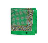 Green Pañuelo de bolsillo de seda estampado TALLA ÚNICA