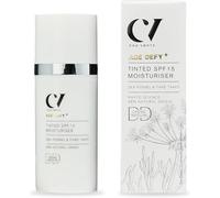 Green People Age Defy+ Hidratante DD Tinte SPF15 Medio - Crema de Día Correctora de Color y Antienvejecimiento - Sin Alcohol - Vegana, 30ml