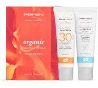 Green People Crema Solar Orgánica en Pack de Viaje, 2x30ml | Mini Set SPF30 + After Sun con Repelente de Insectos, No Daña los Arrecifes, Protección Solar de Amplio Espectro