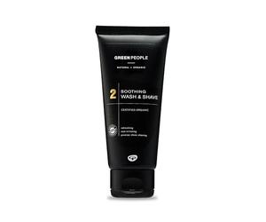 Green People For Men No. 2 Gel Calmante Limpiador y para el Afeitado para Hombre - 2 en 1 Natural y Orgánico para Piel Sensible - Sin SLS, Parabenos ni Etanol, 100ml