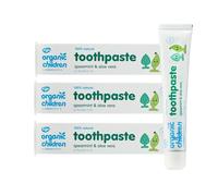 Green People Pasta de Dientes Orgánica Niños con Menta Verde y Aloe, 3x50ml