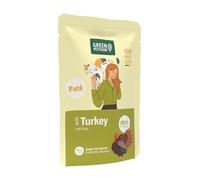 Green Petfood Paté con Pavo (8 x 85 g) | Adulto | Alimento húmedo Premium en bolsita Fresca para Gatos Adultos | 70% de Contenido de Carne - con Mucho Pavo jugoso | sin Cereales | sin azúcar | Pack 8