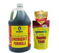 GREEN PIG 63 Fórmula de emergencia para tratamiento de tanque séptico que elimina rápidamente las obstrucciones del sistema del tanque séptico, respaldos, olores desagradables y desbordamiento,