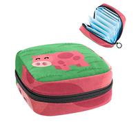 Green Pig - Bolsa de almacenamiento portátil para servilletas sanitarias, Varios colores, 4.7x6.6x6.6 in/12x17x17 cm