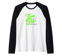 Green Pilot of My Own Time Gráfico Verde Camiseta Manga Raglan