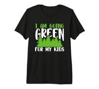 Green Planet Me Estoy volviendo Verde para el Medio Ambiente de mis Hijos Camiseta Premium