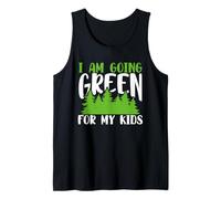 Green Planet Me Estoy volviendo Verde para el Medio Ambiente de mis Hijos Camiseta sin Mangas