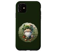 Green Plant Lover Gnome On Retro Sunset For Garden Grandpa Carcasa para iPhone 11