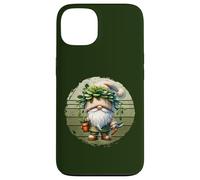 Green Plant Lover Gnome On Retro Sunset For Garden Grandpa Carcasa para iPhone 13