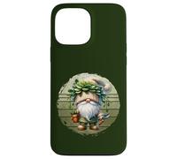 Green Plant Lover Gnome On Retro Sunset For Garden Grandpa Carcasa para iPhone 13 Pro Max