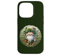 Green Plant Lover Gnome On Retro Sunset For Garden Grandpa Carcasa para iPhone 14 Pro