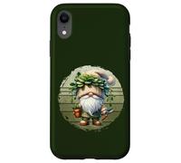 Green Plant Lover Gnome On Retro Sunset For Garden Grandpa Carcasa para iPhone XR