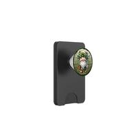 Green Plant Lover Gnome On Retro Sunset For Garden Grandpa PopSockets PopWallet para MagSafe