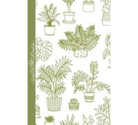 Green Plants Notebook Journal: 120 Lined Pages with plant themed endpages, 6 x 9, for home, school, office supplies, self care, diary