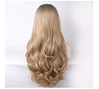 Green Purple Gray Pink Long Wave Ombre Synthetic Wig Heat-resistant High-temperature Fiber Cosplay Wig 28inches Brown