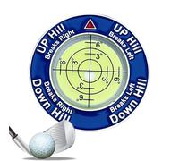 Green Reader, Putting Alignment Tool, Bubble Level Marker, Double-Sided Precision Design, Zinc Alloy Build, Ideal for Outdoor Practice and Gifting, 1.57x0.2 inches, Silver, 1 Piece