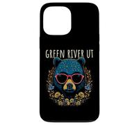 Green River Utah USA - Oso con Gafas de Sol, diseño de Flores Carcasa para iPhone 13 Pro MAX