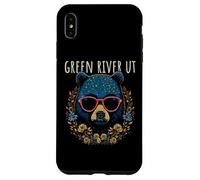 Green River Utah USA - Oso con Gafas de Sol, diseño de Flores Carcasa para iPhone XS MAX