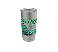 Green Roma Italia Colosseum Souvenirs, This is Rome Italy Vaso térmico de acero inoxidable de doble pared