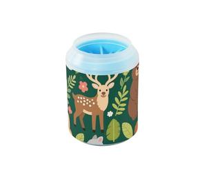 Green Safari Animal Wild - Cepillo de baño portátil de silicona suave para perros y gatos