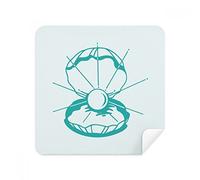 Green Scallop Marine Life - Gafas de limpieza, gamuza limpiadora de pantalla, gamuza, 2 unidades