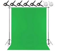 Green Screen Background 200 x 300 cm: fondo de fotografía verde lavable con 6 pinzas, fondo de pared para fotografía, vídeo y televisión