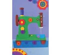 Green Sewing Machine Notebook - 6x9 Lined Journal for Quilters, Sewists & DIY Creators | 100 Pages | Fun Paper Art Cover for Craft Lovers