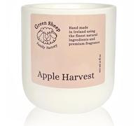 Green Sheep Candles - Tarro grande de cerámica redondo blanco y mecha de madera, vela calmante perfumada hecha con cera de coco natural para una combustión limpia y duradera, bonito olor hermoso