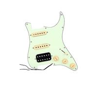 Green Single SSH Loaded Prewired Guitar Pickguard Humbucker Pickups Set Para Guitarra Eléctrica