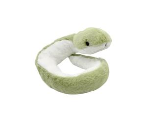 Green Snake Plush Toy - 40cm Soft Hûggable Doll with Fresh Cyan Colors | Realistic Detail Skin-Friendly Material Sofa Decoration for Living Room and Year of The Snake 2026 Mascot Gift